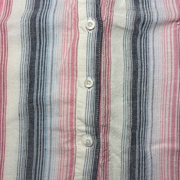 ⚡️SOLD⚡️Anthropologie Dress Striped High Low Tunic Shirtdress Cloth & Stone Pink - Picture 9 of 14